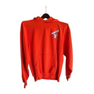 Jerzees GX Treme Full Zip Hoodie Sweatshirt Size M Orange Red